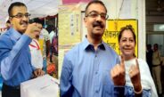 मुख्य निर्वाचन पदाधिकारी श्री अनुपम राजन ने सपत्नीक किया मतदान