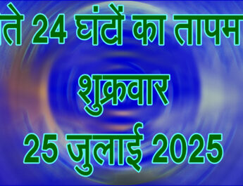 शुक्रवार 25 जुलाई 2025